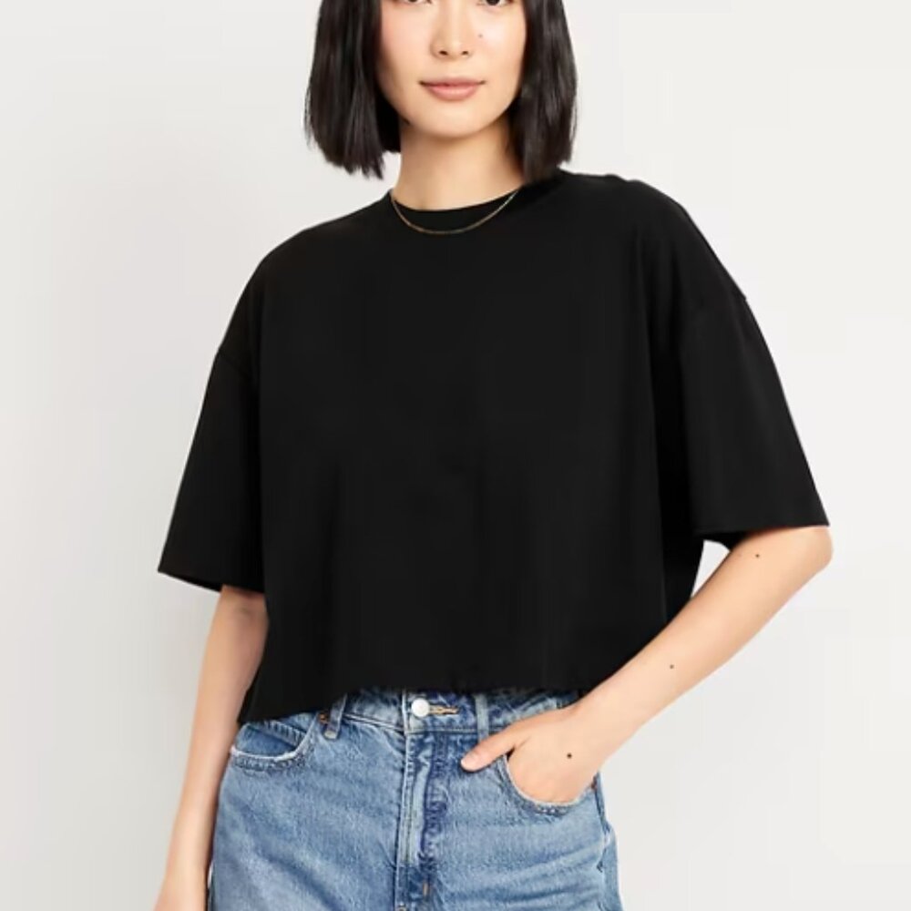 Vintage Oversized Crop T-Shirt: XL NWT